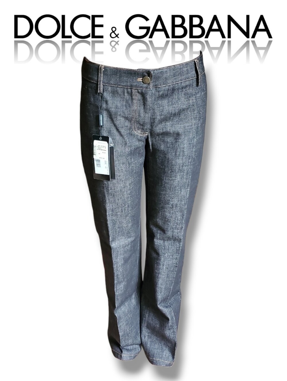 Dolce & Gabbana Denim Butterfly Bootcut Flare Denim Jeans EU 40 NWT Authenticate - Picture 4 of 17